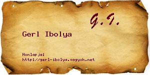 Gerl Ibolya névjegykártya